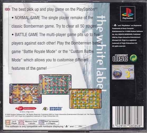 Bomberman - White Label - PS1 (B Grade) (Genbrug)